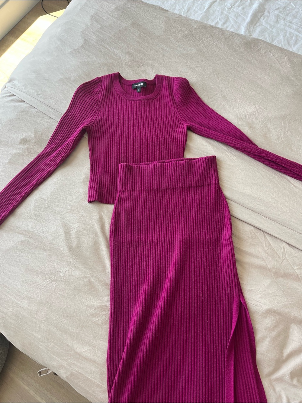 Express two piece skirt set